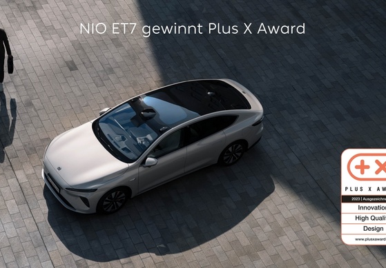 Nio ET7 mit dem Plus X Award ausgezeichnet