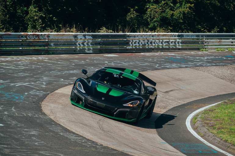 Schöner Supersportler Rimac Nevera Time Attack