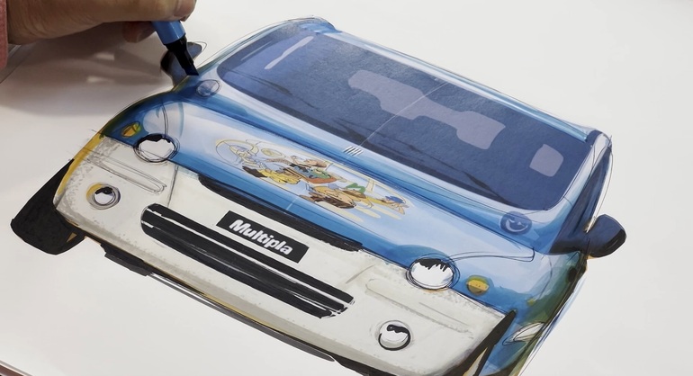 Fiat Multipla: Zum Geburtstag ein Unikat im Comic Stil