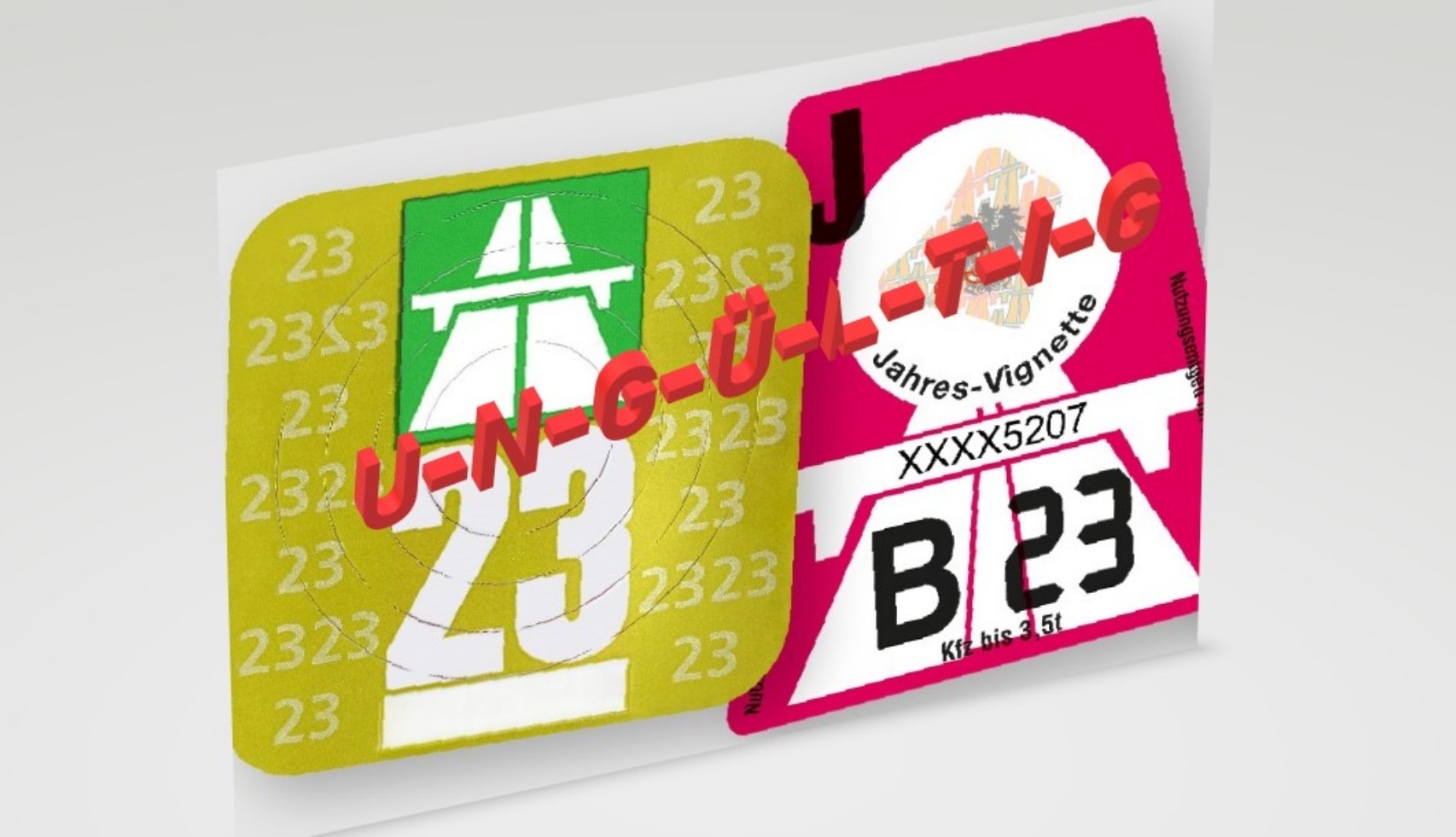 Jahresvignetten 2023 ab 1.Februar nicht mehr gültig
