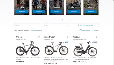 Bosch E-Bike-Finder - 2.500 Pedelec-Modelle im Überblick