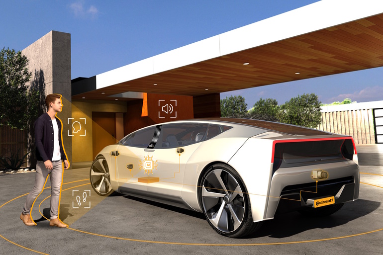 Conti zeigt intelligentes Auto - Fahrer am Gang erkannt Conti zeigt intelligentes Auto - Fahrer am Gang erkannt