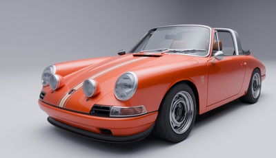 Restomod-Umbau Kamm 912c Targa - Mit Faltscheibe und Surfbrett