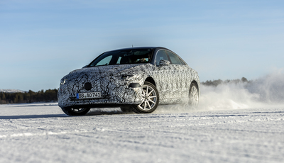Prototypenfahrt im Mercedes CLA - Driften mit dem Reichweiten-König